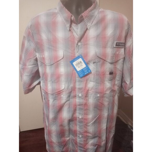 Columbia Shirt Mens 2XL PFG Super Bonehead Short Sleeve Button Down Vented NWT - Picture 1 of 11